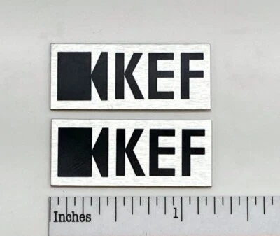 Par de Insignia de Altavoz KEF Personalizado Aluminio 1.25" x .56" Foto 1 de 4