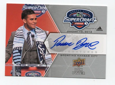 2012 Upper Deck MLS Super Draft autograph Dom Dwyer Sporting Kansas City - Image 1 of 2
