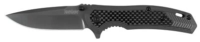 Kershaw Fringe Pocket Knife 3-inch 8Cr13MoV Steel Blade with Gray Titanium Ca... - Image 1 of 4