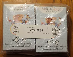 Vtg Marjolein Bastin Vera The Mouse Itty Bitty Hallmark Greeting Cards 4 Packs. - Picture 1 of 2