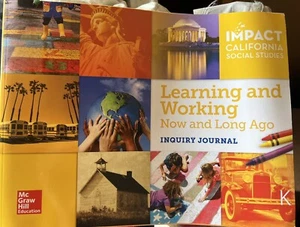 NEW* IMPACT CA Social Studies Inquiry Journal Work Book Gr Kinder McGraw Hill - Imagen 1 de 5