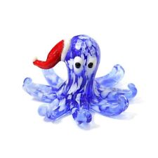 Glass Octopus Figurines Ornaments Cute Sea Animals Small Statue Tableop Gift