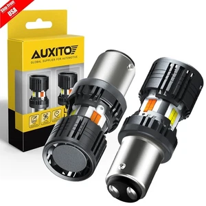 AUXITO 1157 Ámbar Blanco Switchback 10LED Señal de Giro Bombilla Anti Hiper Flash - Imagen 1 de 13