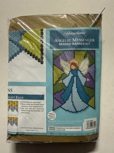 HERRSCHNER'S Kit Banner Cuentas MENSAJERO ANGELICAL Navidad PONY CUENTAS 12X16 NUEVO - Imagen 1 de 10