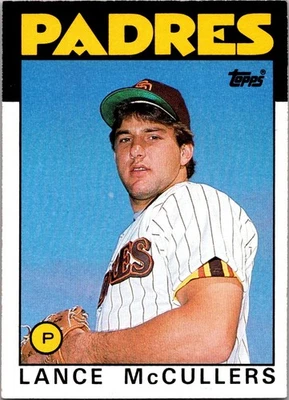 Lance McCullers 1986 Topps #44 Rookie San Diego Padres - Image 1 of 2