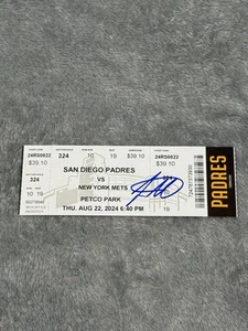Jackson Merrill Auto Signed San Diego Padres Rookie Year Ticket Stub Rare - Picture 1 of 4