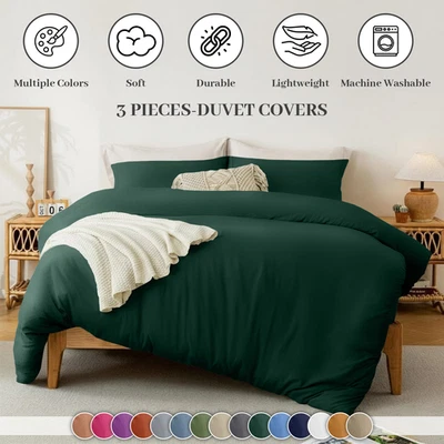 Breathable Winter Duvet Quilt Cover Set Dual Sided Comforter Cover Bedding Sets - Image 1 of 4