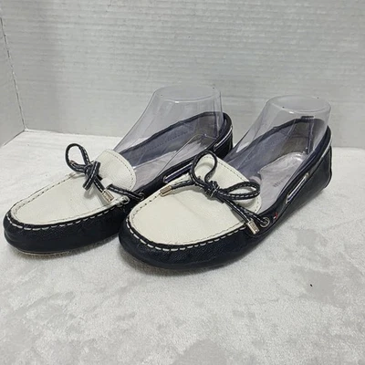 Tommy Hilfiger Mujer Mocasines Planos Sin Cordones Travelin-Y Zapatos Talla 8M Azul Marino Blanco Foto 1 de 4