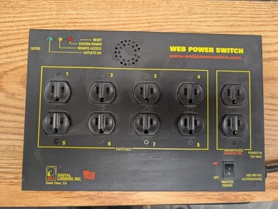 Web Power Switch Digital Loggers 10 Outlet 8 Switched 2 Unswitched - Image 1 of 2