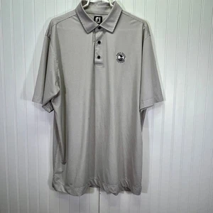 FootJoy XL Golf Polo Pebble Beach Houndstooth Menswear Sportswear Gray - Picture 1 of 8
