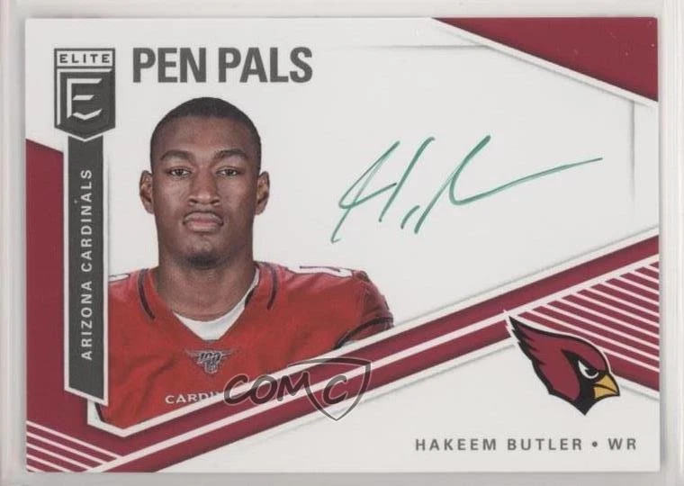2019 Panini Donruss Elite Pen Pals Green Ink Hakeem Butler #PP-HB Rookie Auto RC - Image 1 of 2