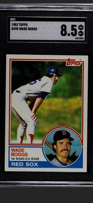 1983 Topps Wade Boggs #498 SGC 8.5 NM-MT+ Just Graded Clean Scratch-Free Slab - Image 1 of 2