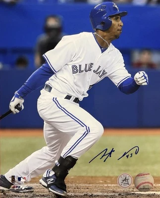 ¡Foto 8x10 firmada por Anthony GOSE de Toronto Blue Jays! ¡JARRADOR Y JARDINERO! Con certificado de autenticidad Foto 1 de 3
