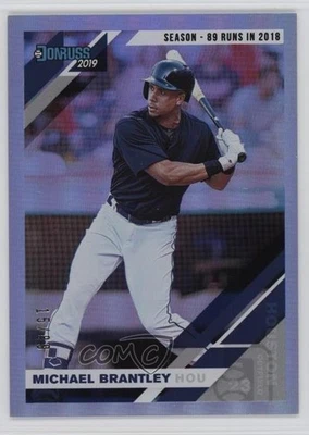 2019 Panini Donruss Season Stat Line /89 Michael Brantley #63 - Image 1 of 2