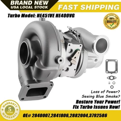 Turbocharger for Peterbilt 386 Kenworth T680 Freightliner Cummins ISX QSX Engine - Image 1 of 4
