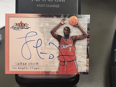 Fleer Autographics Lamar Odom 2000 autógrafo automático  Foto 1 de 2