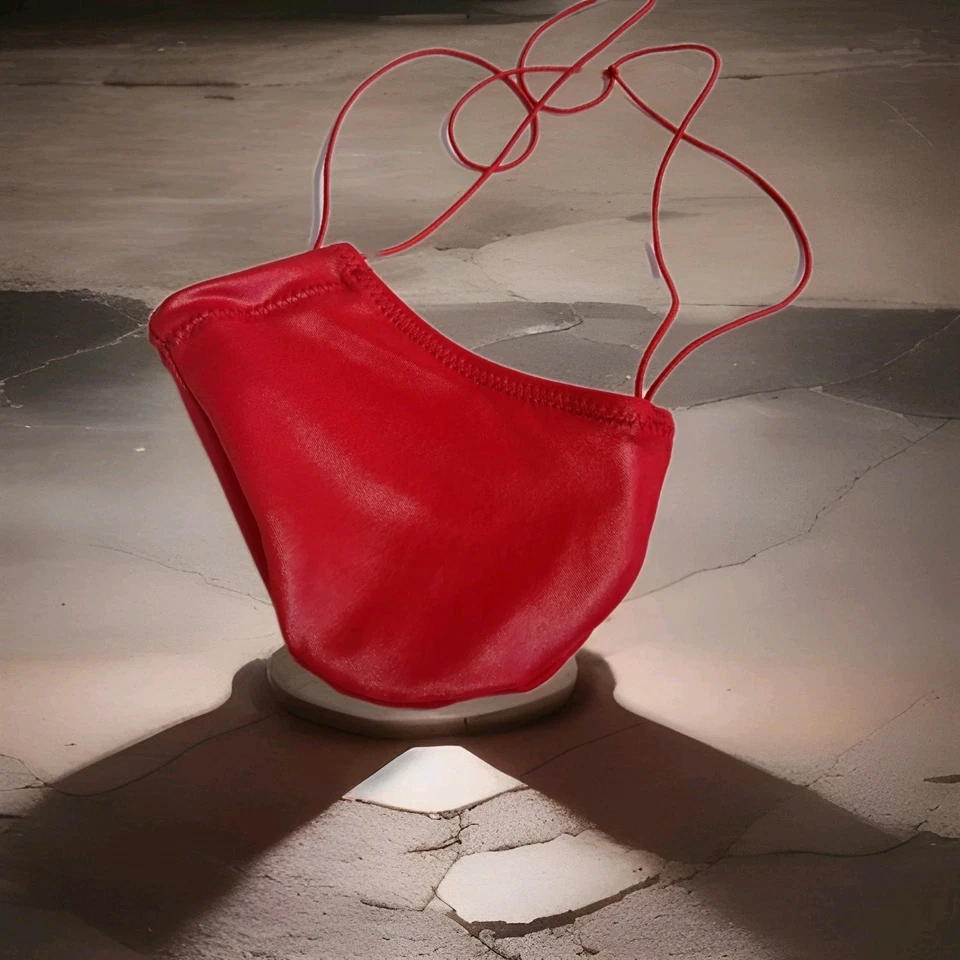 Traje de baño para hombre rojo aspecto húmedo cuerda de espagueti personalizado s m l o xl hecho en EE. UU. L Foto 1 de 1