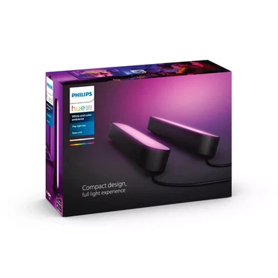 NEU | Philips Hue White and Colour Ambiance Play LED Lightbar - Schwarz. 2 Stück - Bild 1 von 4
