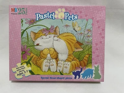 Rompecabezas Milton Bradley Vintage Sellado Pastel Mascotas 1997 Nuevo En Caja Sellada 25 Piezas Foto 1 de 3