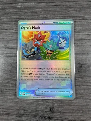 Ogre's Mask 118/131 (Poke Ball Pattern) 118/131 - Prismatic Evolutions Holo - Image 1 of 2