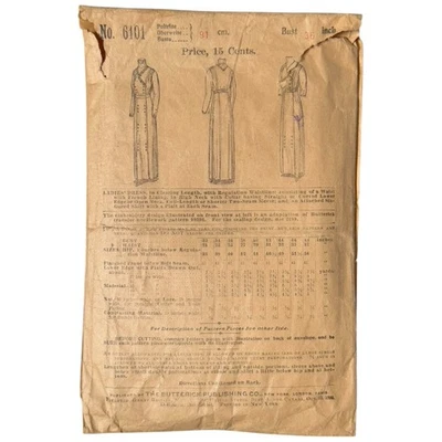 Antique 1899 Butterick Publishing Co. Sewing Pattern Ladies Dress No. 6101 - Image 1 of 4