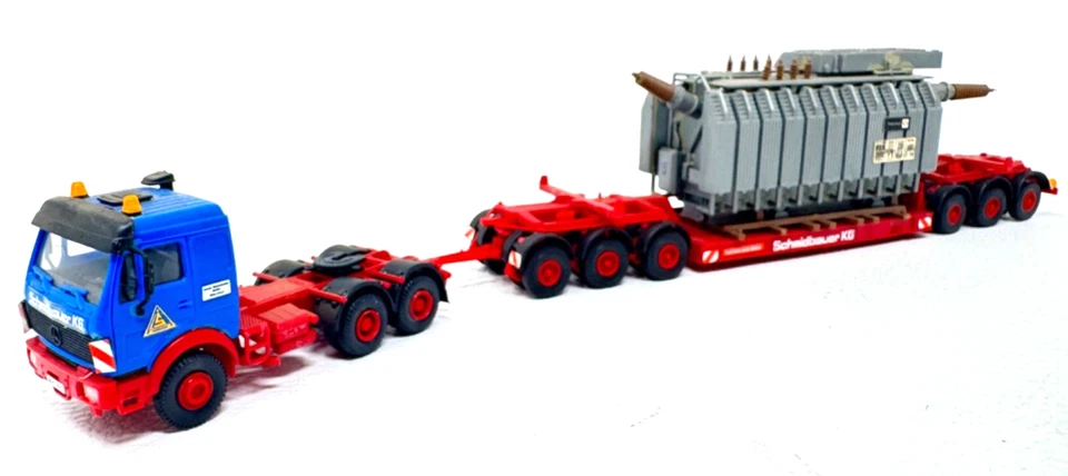 Kibri Mercedes Benz Sattelzug mit Scheuerle Tieflader und Trafo - H0 HO 1:87 - Bild 1 von 4