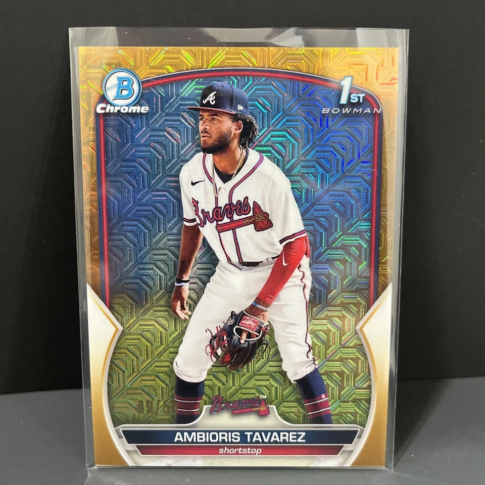 2023 Bowman Chrome Ambioris Tavarez #BCP-33 Gold Mojo Refractor /50 - Image 1 of 4