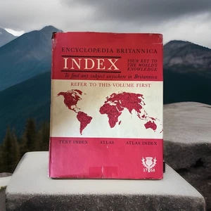 Encyclopedia Britannica Index To Atlas Volume 1 To 23 1971 Vintage Hardcover - Imagen 1 de 11