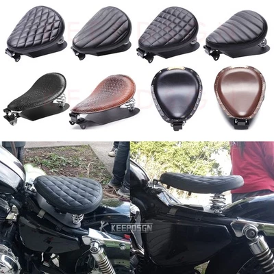 Solo Seat Front Driver Seat + Springs For Kawasaki Vulcan VN 650 900 1500 2000 - Image 1 of 4