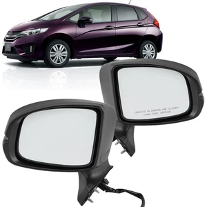 Side Mirror Driver & Passenger Black For Honda Fit 2015 2016 2017 2018 2019 2020 - Picture 1 of 24