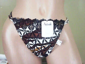 AUBADE medium (s-med) E 40 French 3 ~ UNIKAT ~ Safari MEHRFARBIG Baumwolle STRING - Bild 1 von 2
