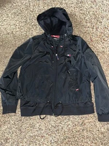 Tommy Hilfiger Sport Black Jacket Womens Medium zipper (190) - Picture 1 of 4