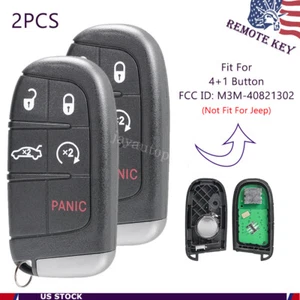 2 Repuestos Para Chrysler 200 2015 2016 2017 Control Remoto Inteligente Coche Llavero 5 Botones - Imagen 1 de 8