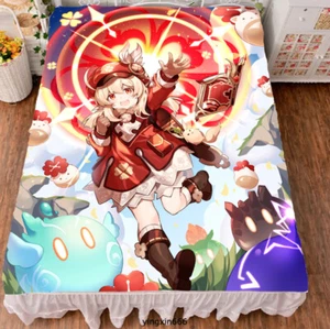 Ropa de cama de juego Genshin impacto sábana de cama manta cálida de franela 1,5x2M Y07 - Imagen 1 de 3