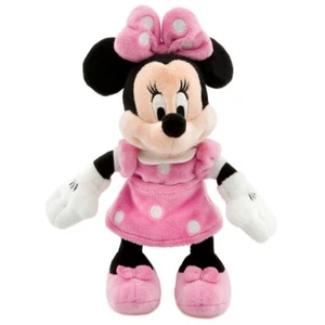 Disney Store “Minnie Mouse” Vestido Rosa 8” Mini Bolsa de Frijoles Peluche - NUEVO con Etiquetas - Imagen 1 de 3