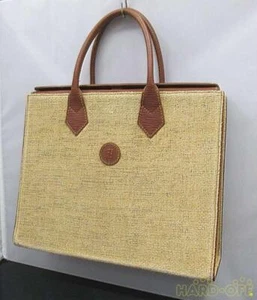 Fendi Linen Leather Handbag - Picture 1 of 9
