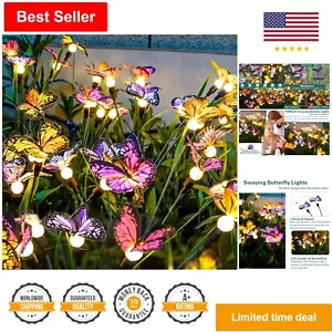 Swaying Butterflies Solar Garden Lights - Yard Patio Decoration - 2 Pack - Picture 1 of 9
