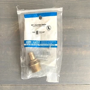 Adaptador macho Zurn Qest MPT x Barb 1/2” x 1/2” latón para uso con tubo PEX - Imagen 1 de 2