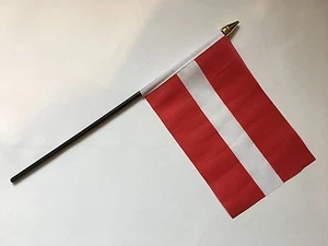 LATVIA SMALL HAND WAVING FLAG 6"X4" flags EUROPE EUROPEAN - Picture 1 of 1