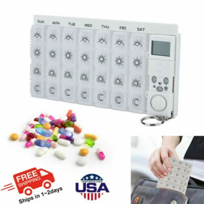 Automatic Pill Dispenser 28 Day Electronic Medication Organizer Box keeps Pills - Image 1 of 4