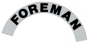 FOREMAN - Hochreflektierende FEUERWEHRHELM HALBMOND AUFKLEBER - EIN PAAR - Bild 1 von 1