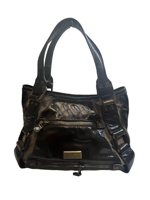 JIMMY CHOO Mahala Handbag in green Patent Leather and suede Pre-Owned Condition - Image 1 of 4