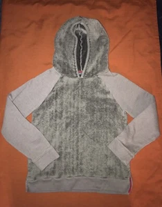 Lands End Big Kids Gray Fleece Hoodie Pullover Boys M 10-12 Jacket Sweatshirt - Picture 1 of 9