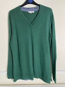 Women’s Sea Salt Cornwall Clouded Sky Jumper Wool Alpaca Blend Green Size 12 - Picture 1 of 6