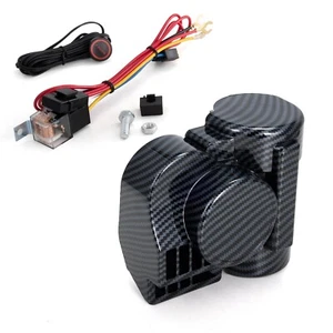 FARBIN Motorcycle Air Horn with Horn Cover Kit 150DB Super Loud Horn Wire Button - Picture 1 of 10