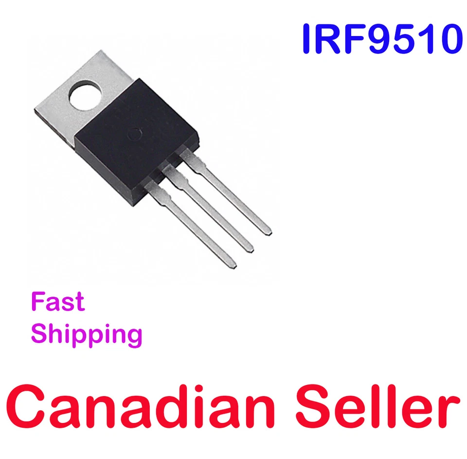 1/5/10 pcs IRF9510 Mosfet P-Channel Power Transistor 100V 4A TO-220-3 Vishay - Image 1 of 1