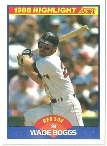WADE BOGGS BOSTON RED SOX - HIGHLIGHT #654 - SCORE NM-MT 1989 - Picture 1 of 2