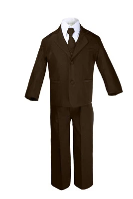 Traje formal de 5 piezas para bebé niño pequeño negro verde azulado gris caqui topo blanco azul marino pequeño-20 Foto 1 de 2