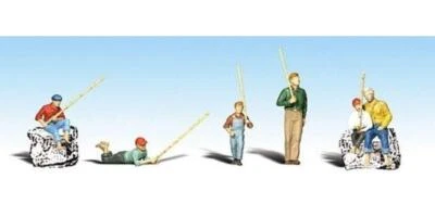 Woodland Scenics HO Scale Scenic Accents Figures/People Set Gone Fishing (6) - Image 1 of 4