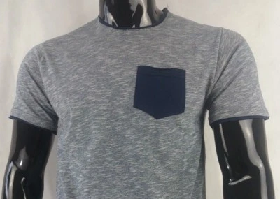 Camiseta Hombre Redondo con Bolsillo Manga Corta Made IN Italy Tejido Flameado - Imagen 1 de 4